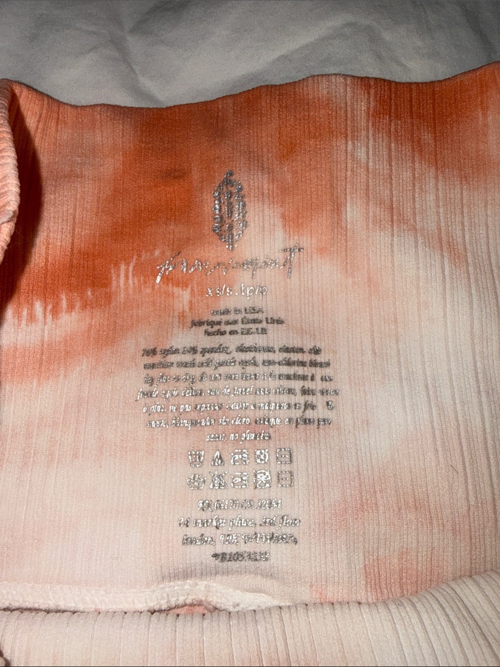 Free People Movement Good Karma Tie Dye Legging in Coral Clay Size XS/S NEW - Picture 4 of 5